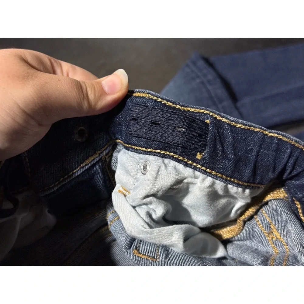 Old Navy Boys Slim 360 Stretch Jeans Blue Built-In Tough Size 8 Adjustable Waist